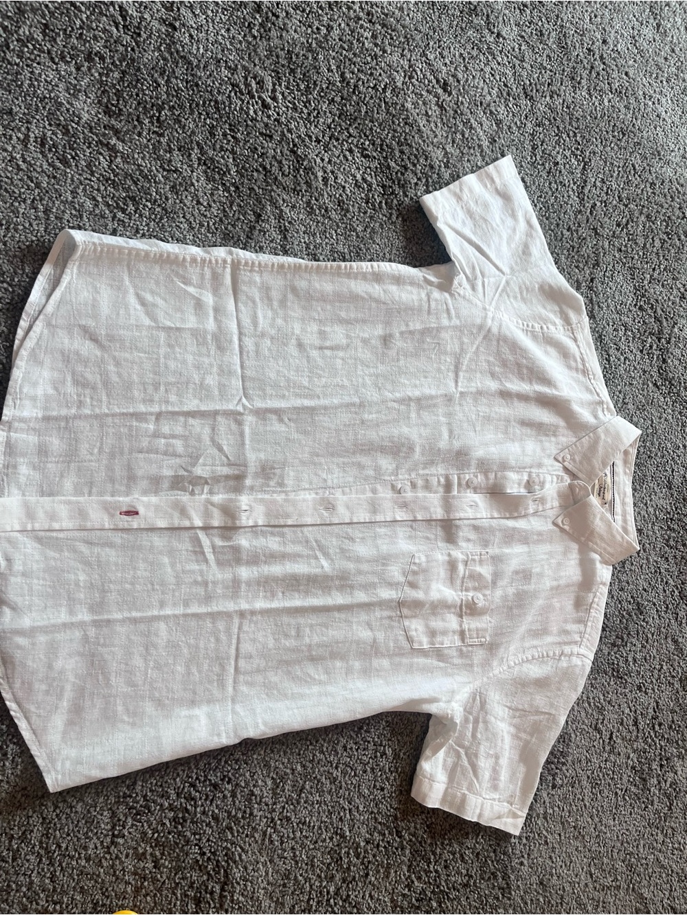 Weatherproof Vintage Weatherproof White Short-Sleeve Linen Button-Down Shirt - Picture 2 of 6